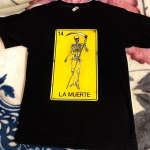 La muerte Mexican Loteria game t shirt